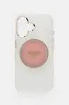 Puzdro na mobil Guess iPhone 16 ružová farba, GUHMP16SHTDRCEDP