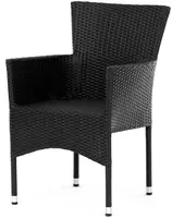 AUTRONIC záhradná stolička AZC-S2117 BK čierna, polyratan