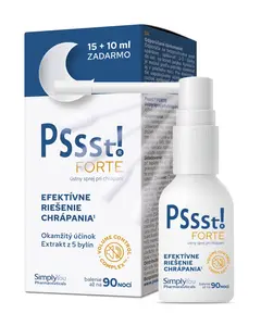 Pssst! FORTE ústny sprej pri chrápaní