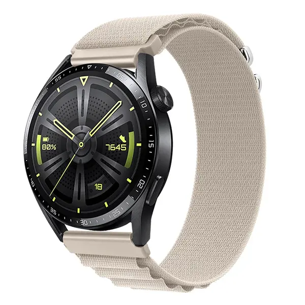 BStrap Nylon Loop remienok na Huawei Watch GT3 42mm, starlight