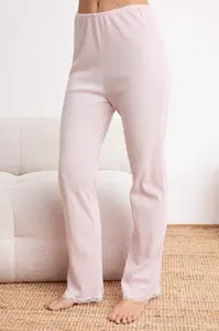 Trendyol Pyžamové nohavice  pastelovo modrá / rosé