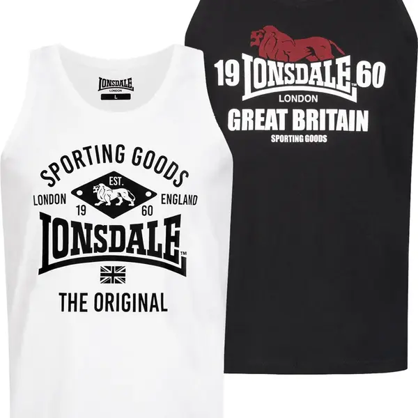 Pánská tílka Lonsdale 113976-Black/White