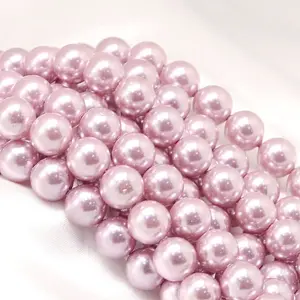 Round Shell Pearl Bead Strands