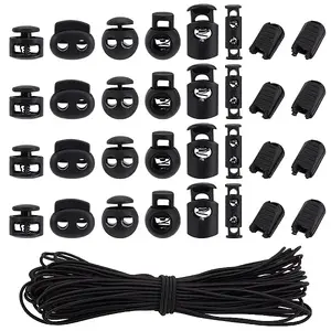 140Pcs 7 Styles Plastic Spring Cord Locks