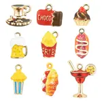 9Pcs 9 Styles Alloy Pendants