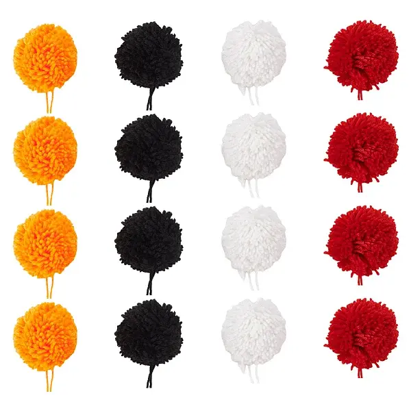 16Pcs 4 Colors Polyester Christmas Ball Ornament Accessories