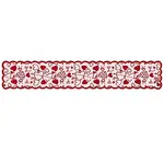 Valentine's Day Love Heart Polyester Embroidery Table Runners