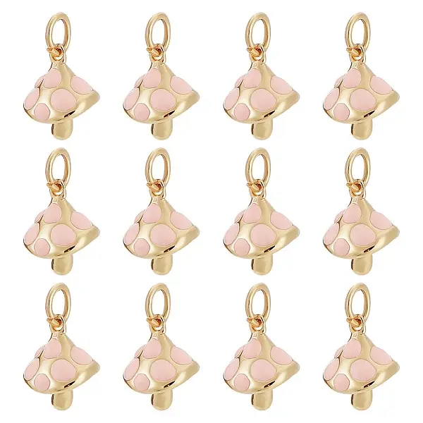 12Pcs Brass Enamel Charms