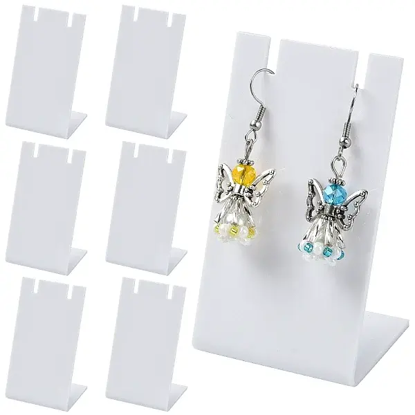 6Pcs Acrylic L Shaped Earring Display Stands