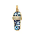 Brass Micro Pave Cubic Zirconia Pendants