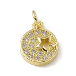 Brass Micro Pave Cubic Zirconia Charms