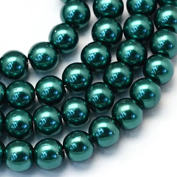Baking Paint Glass Pearl Bead Strands