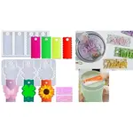 Epoxy Resin Nameplate Identification Lid Silicone Mold Irregular Lace Fixation(Total : 2pcs