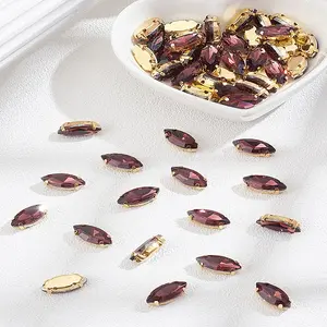 50Pcs Glass Sew on Rhinestone
