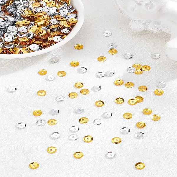 120G 2 Colors Plastic Paillette Beads