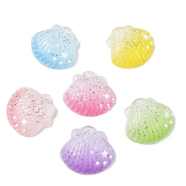 Opaque Resin & Paillette Cabochons