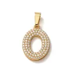 304 Stainless Steel Micro Pave Clear Cubic Zirconia Pendants