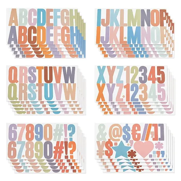 Colorful Vinyl Letter Waterproof Decorative Stickers