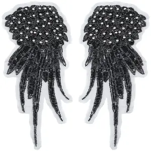 2Pcs 2 Styles Polyester Embroidery Sew on Appliques