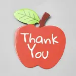 Apple Shaped Paper Thank You Gift Tags