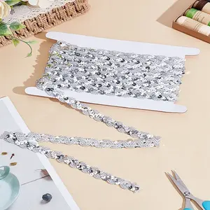 Polyester Paillette Lace Ribbon with Cardboard Display Card