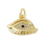 Brass Micro Pave Cubic Zirconia Charms