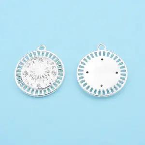 Rack Plating Brass Micro Pave Clear Cubic Zirconia Pendants