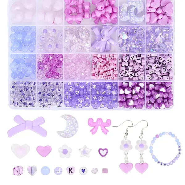 828Pcs 16 styles Acrylic Beads