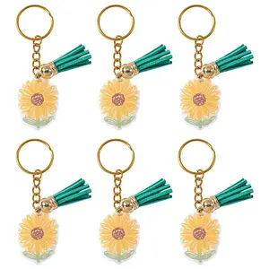 Acrylic Sunflower Pendant Keychains