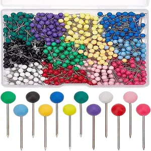 600Pcs 12 Colors Round Stainless Steel Drawing Pins