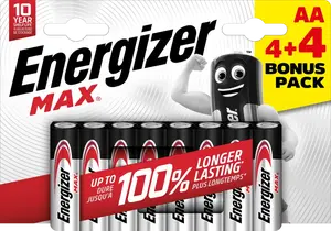Energizer ENR Max AA alkalické batérie 4+4 8ks (E303330400)