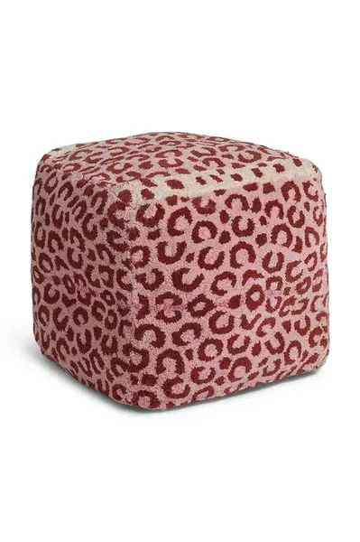Doing Goods Puf Doing Goods Pink Leopard Pouf S