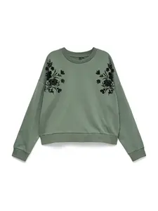 Vero Moda Petite Mikina  zelená / čierna