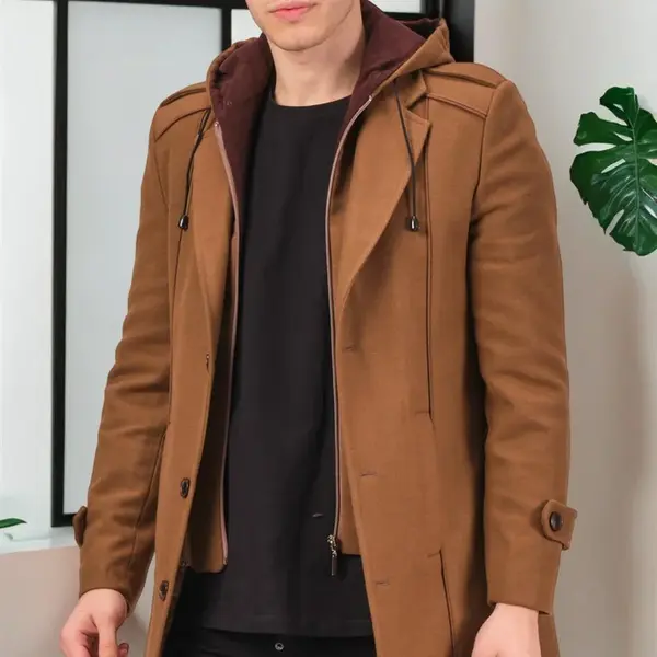 PLT8334 DEWBERRY PÁNSKÝ KABÁT-ROVNÝ KAMEL