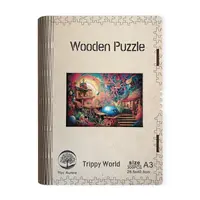 Wooden puzzle Trippy World A3