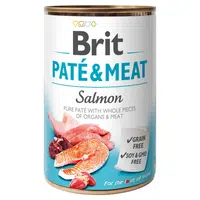 BRIT Paté & Meat Salmon konzerva pro psy 400 g