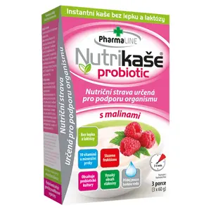 PHARMALINE Nutrikaše probiotic s malinami 3 x 60 g