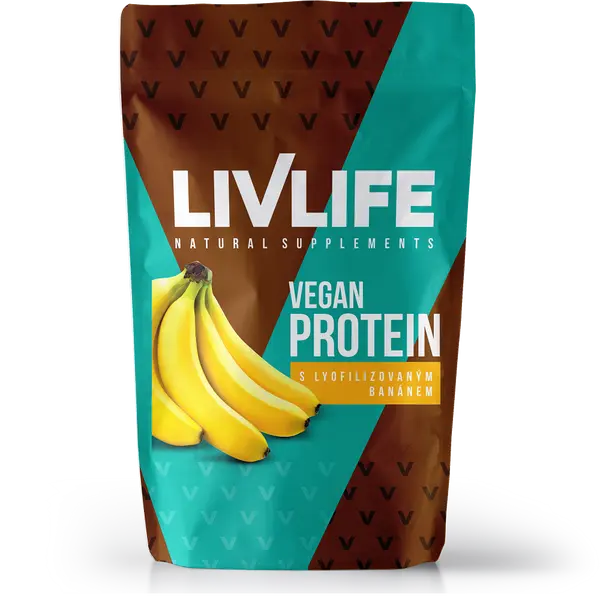 LIVLIFE Vegan protein s lyofilizovaným banánem 245 g