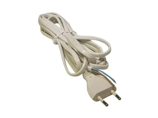 Flexo šňůra PVC 2x0,75mm 1,4m bílá - NÁLEZOVÝ STAV