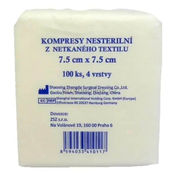 KOMPRES Netex nesterilní 4-vrstvé gázy 7.5 x 7.5 ZS 100 ks
