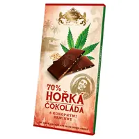 CARLA Hořká čokoláda 70 % s konopným semínkem 80 g