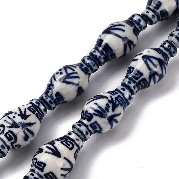 Handmade Blue and White Porcelain Beads Strands