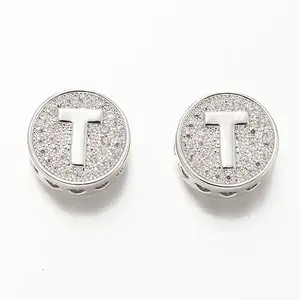 Platinum Plated Brass Micro Pave Cubic Zirconia Multi-Strand Links