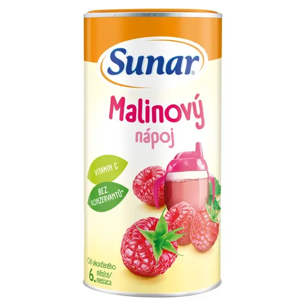 SUNAR Instantní nápoj malinový 6m+ 200 g