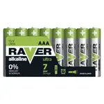 Baterie AAA (R03) alkalická RAVER  8ks