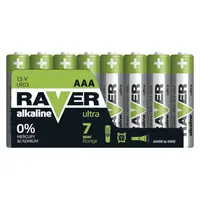 Baterie AAA (R03) alkalická RAVER  8ks