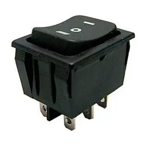 Přepínač kolébkový   3pol./6pin  (ON)-OFF-(ON) 250V/15A černý