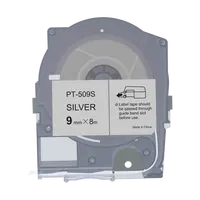 Max LM-509S, 9mm x 8m, stříbrná kompatibilní páska