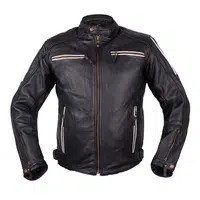 Kožená moto bunda W-TEC Helsin černo-bílá 6XL