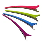 Klipsy do vlasů Duko 2439 - 13,8 cm, nerez/plast, 4 ks
